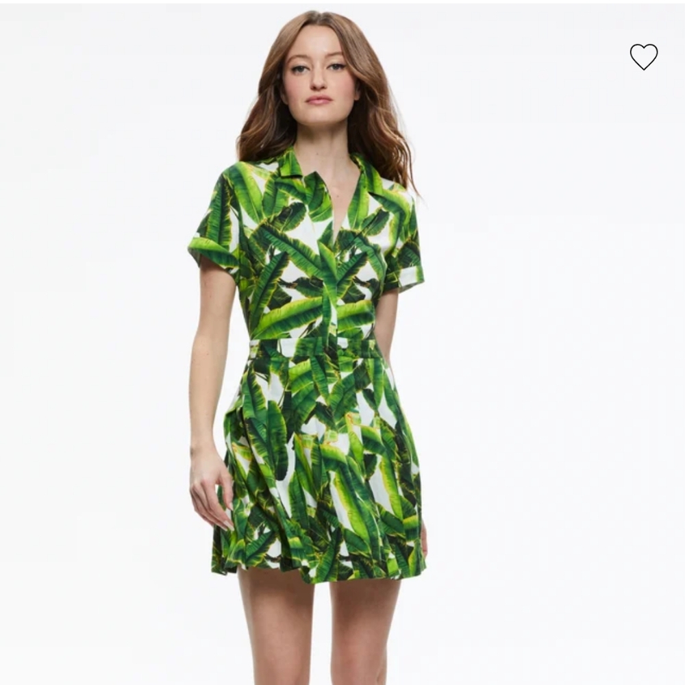 Alice + Olivia Tamala dress banana leaves